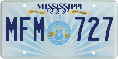 MS license plate MFM727