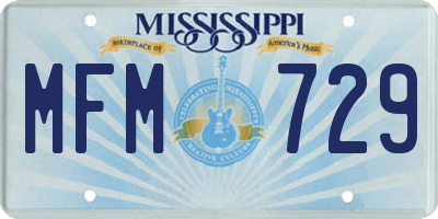 MS license plate MFM729