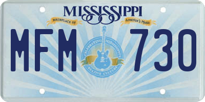 MS license plate MFM730