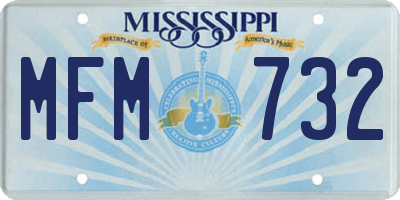 MS license plate MFM732