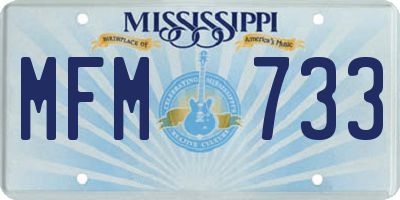 MS license plate MFM733