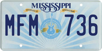 MS license plate MFM736