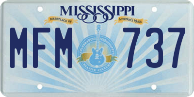 MS license plate MFM737