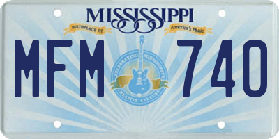 MS license plate MFM740