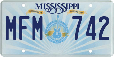 MS license plate MFM742