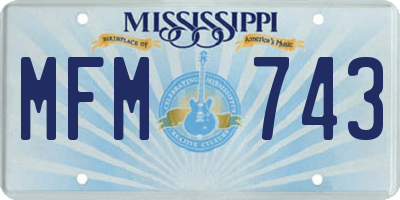 MS license plate MFM743