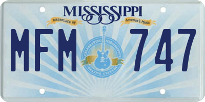 MS license plate MFM747