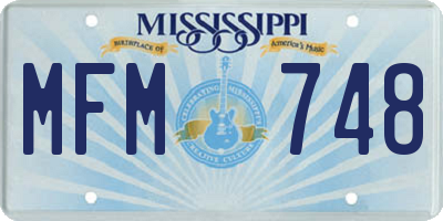 MS license plate MFM748