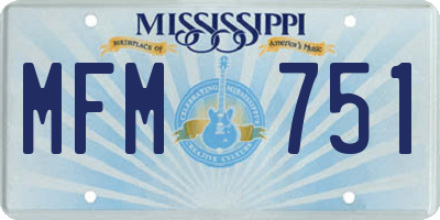 MS license plate MFM751