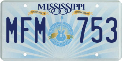 MS license plate MFM753