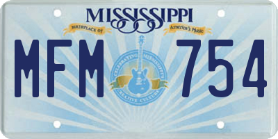 MS license plate MFM754