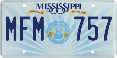 MS license plate MFM757