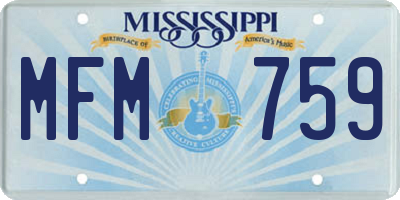 MS license plate MFM759