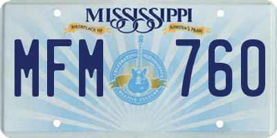 MS license plate MFM760