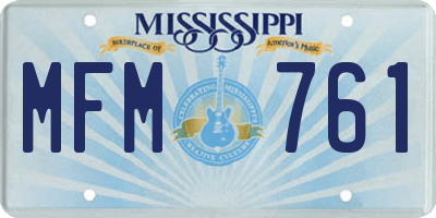 MS license plate MFM761