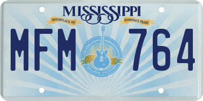 MS license plate MFM764