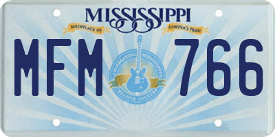MS license plate MFM766