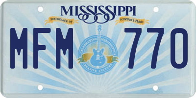 MS license plate MFM770