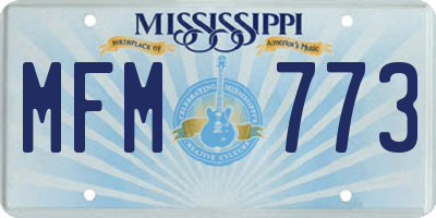 MS license plate MFM773