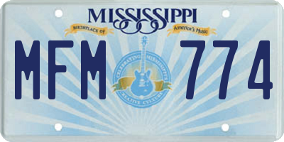 MS license plate MFM774