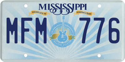 MS license plate MFM776