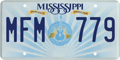 MS license plate MFM779