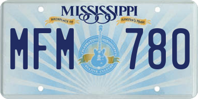 MS license plate MFM780
