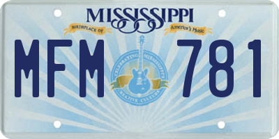 MS license plate MFM781