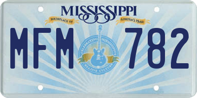 MS license plate MFM782