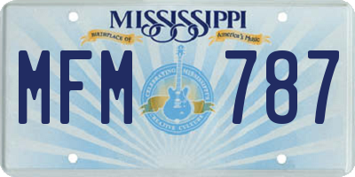 MS license plate MFM787