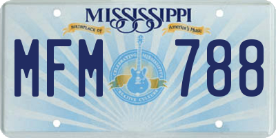 MS license plate MFM788