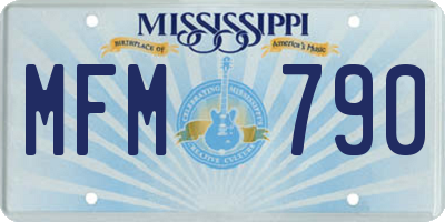 MS license plate MFM790