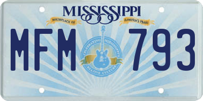MS license plate MFM793