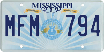 MS license plate MFM794