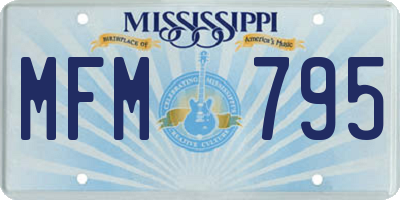 MS license plate MFM795