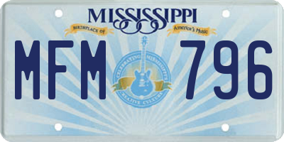 MS license plate MFM796