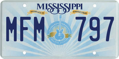 MS license plate MFM797