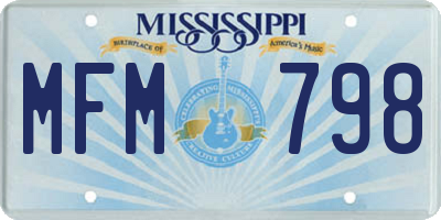 MS license plate MFM798