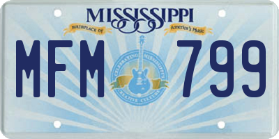 MS license plate MFM799
