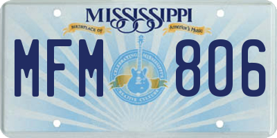 MS license plate MFM806