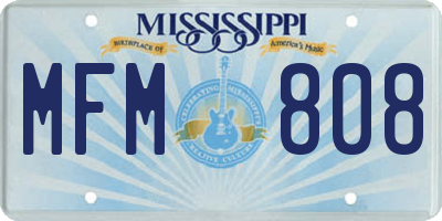 MS license plate MFM808