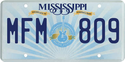 MS license plate MFM809