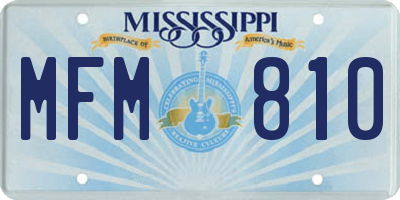 MS license plate MFM810