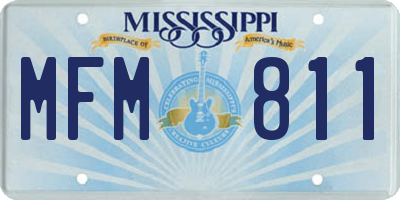 MS license plate MFM811
