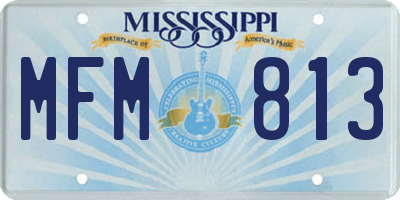 MS license plate MFM813
