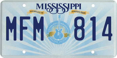 MS license plate MFM814