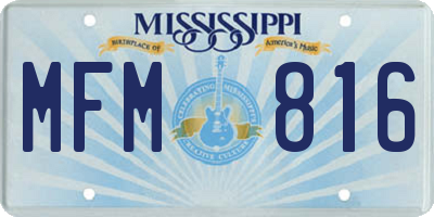 MS license plate MFM816
