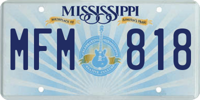 MS license plate MFM818