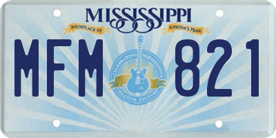 MS license plate MFM821