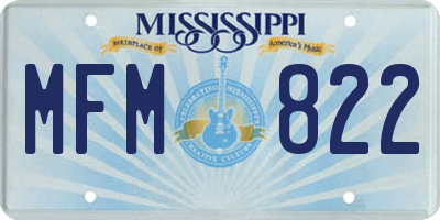 MS license plate MFM822